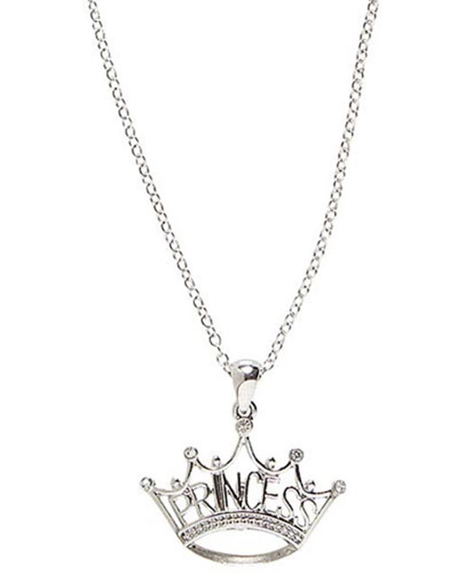 Sølvfarget Princess Smykke med Krone