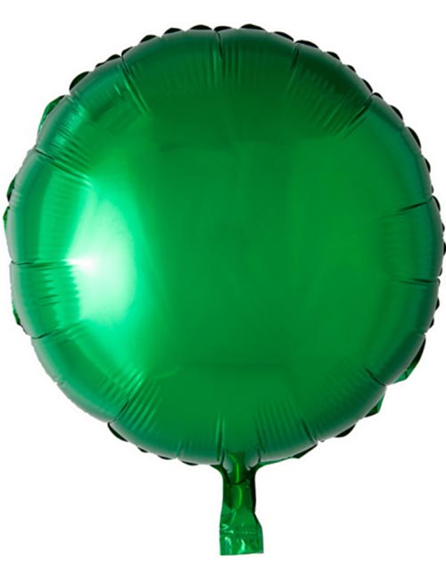 Rund Grønn Folieballong 46 cm