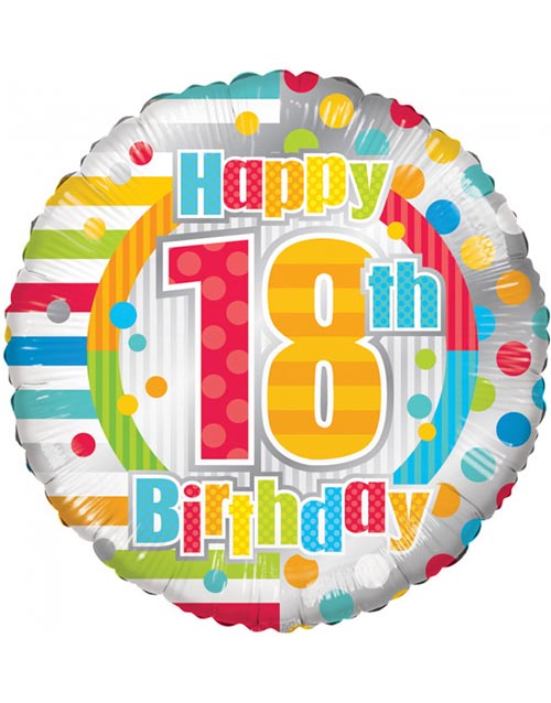 Happy 18th Birthday - Folieballong 46 cm