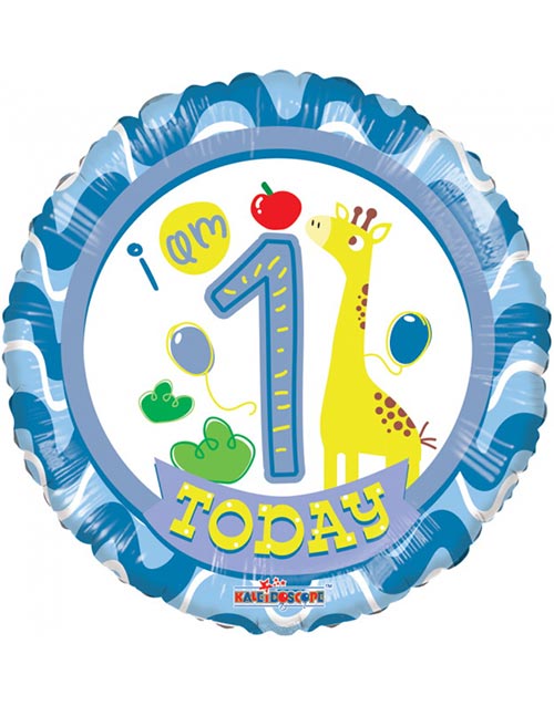 Happy 1 Birthday Boy - Folieballong 46 cm