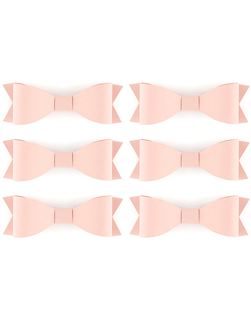 6 stk Pudderrosa DIY Sløyfer 9x3 cm