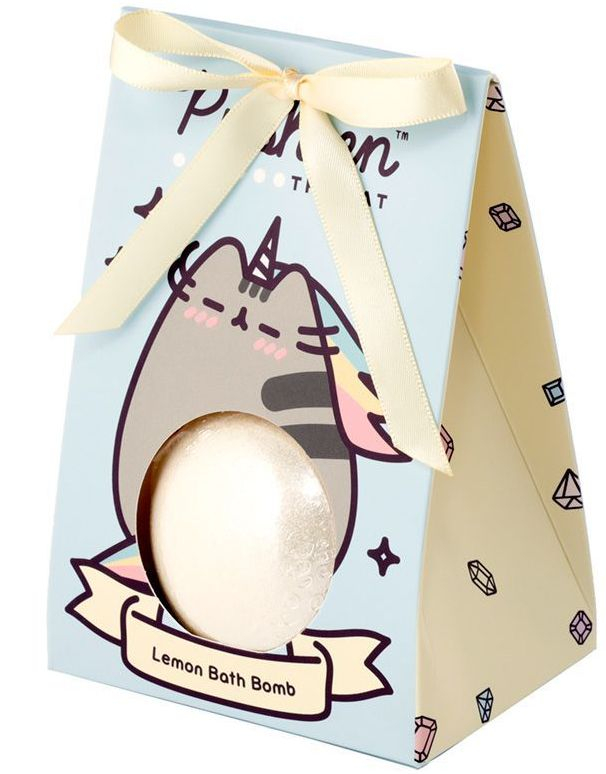 Pusheen Stor Badebombe i Gavepakke med Duft av Sitron 150 gram