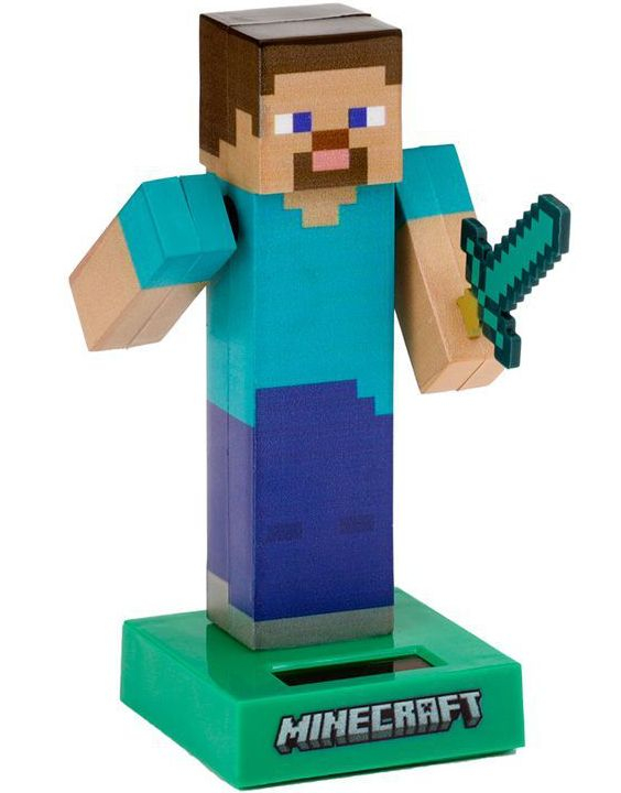 Minecraft Steve - Dansende Solcellefigur 12,5 cm
