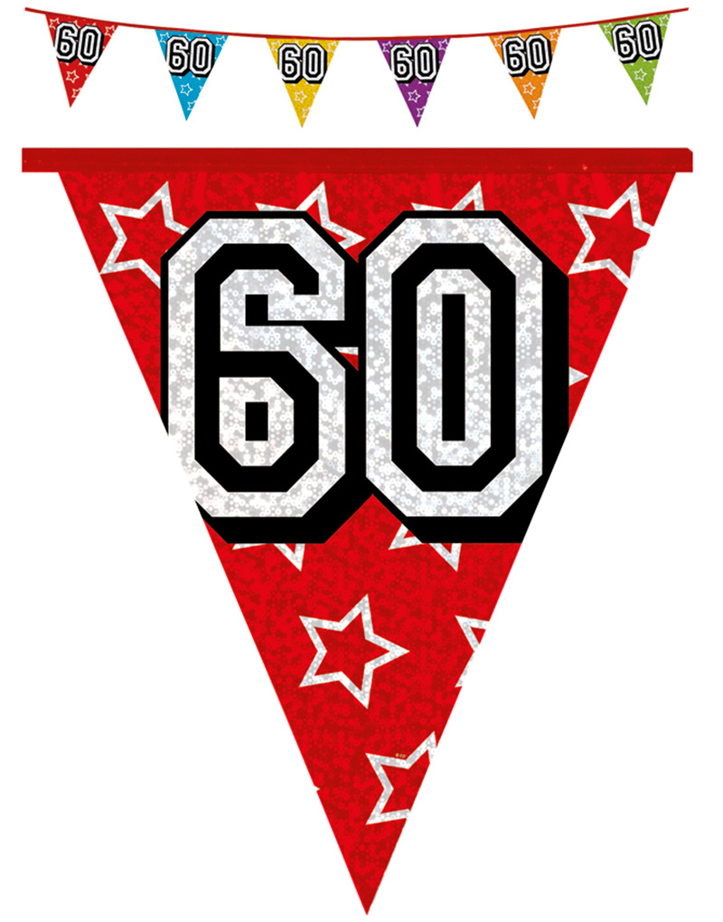 8 meter Holografisk Banner med Tallet 60