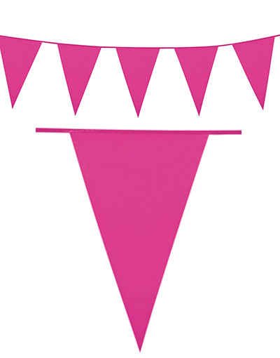 10 Meter Banner med Rosa Vimpel Flagg