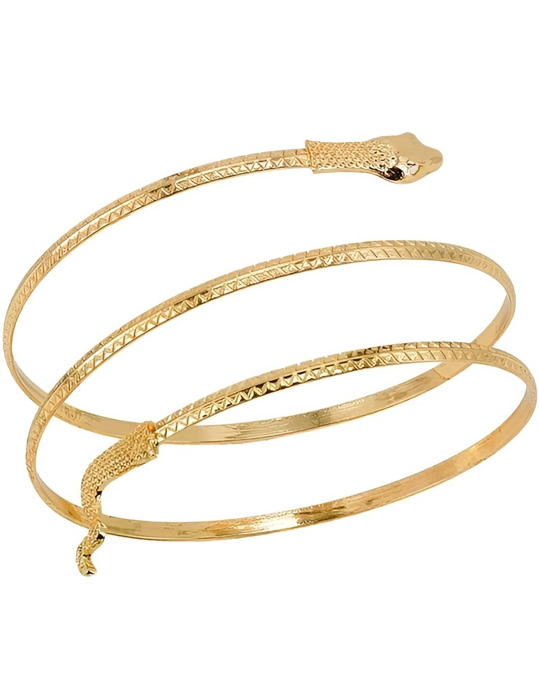 Slange - Gullfarget Armbånd Til Overarm