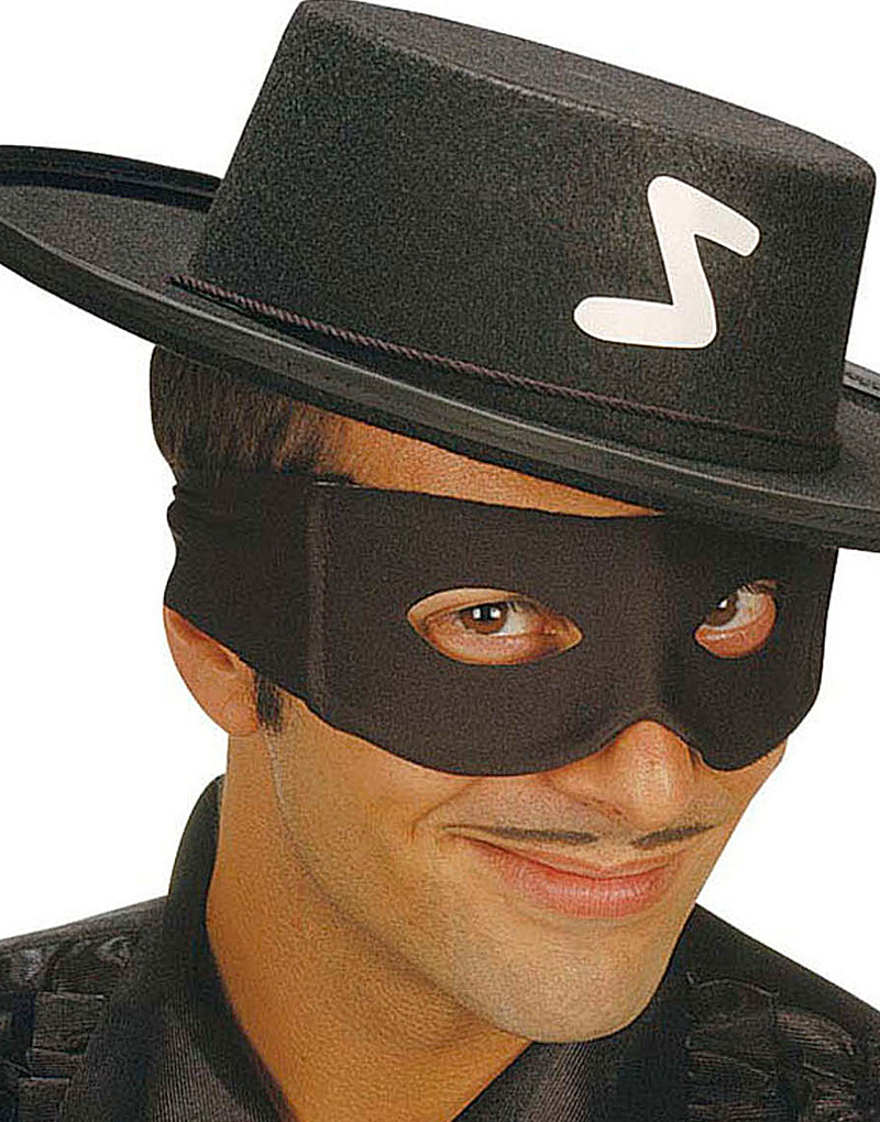 Svart Zorro Inspirert Øyemaske med knyting