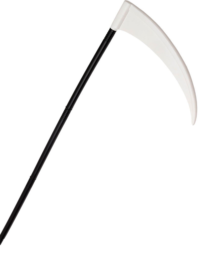 Hvit og Svart Ljå i Plast 1 meter