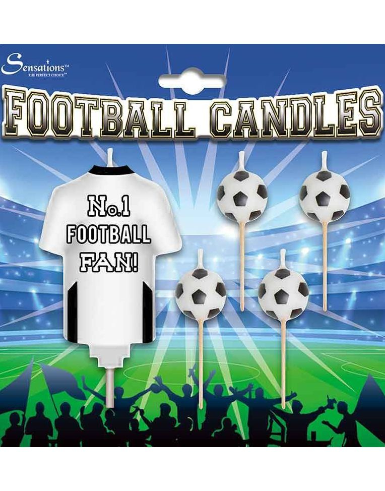 5 stk Football Fan Supportertrøye & Fotballer Kakelys
