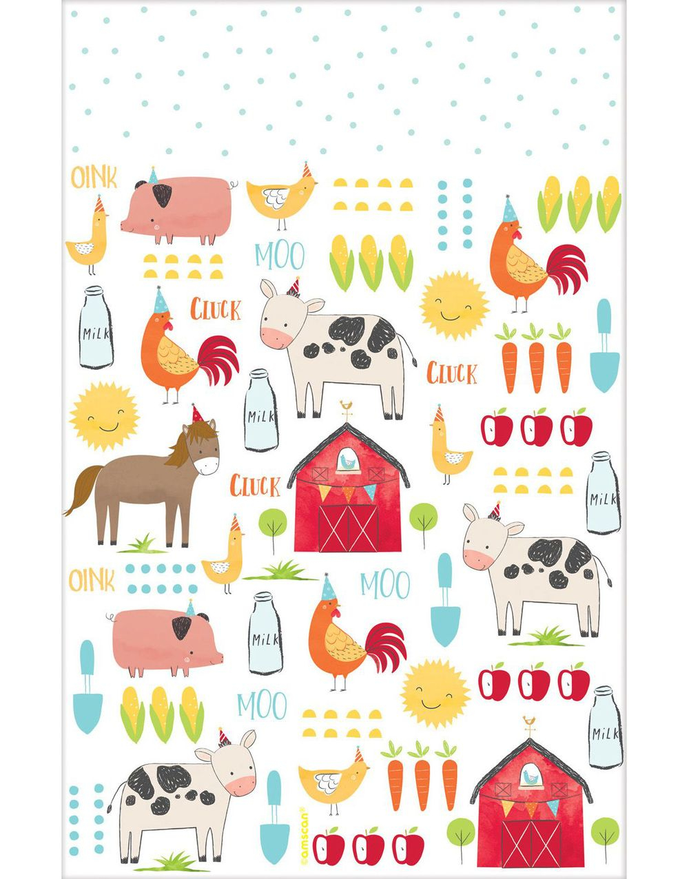 Bilde av Plastduk Med Gårds Motiv 120x180 Cm - Farm Party