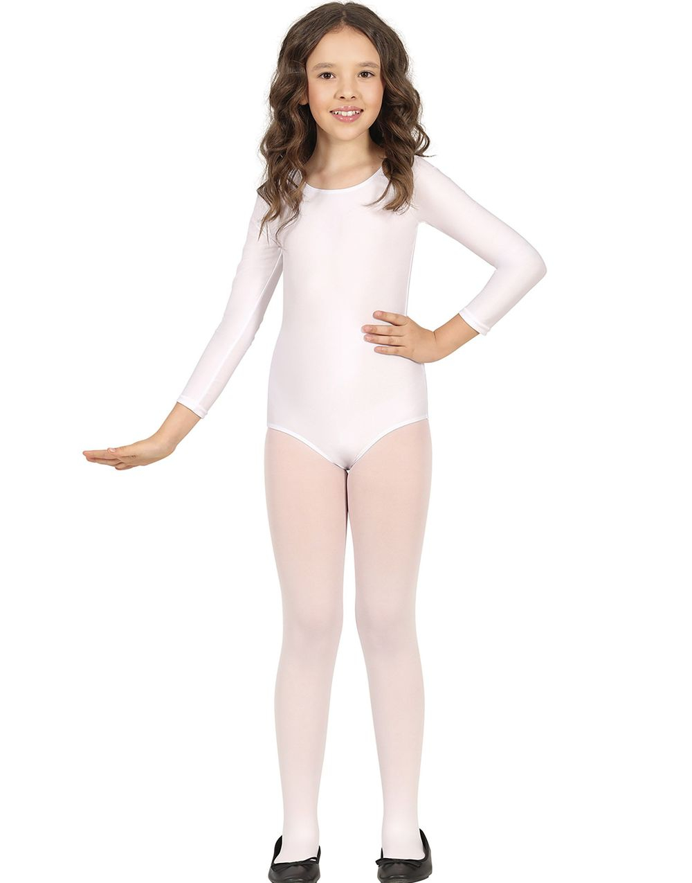 Hvit Langarmet Body til Barn