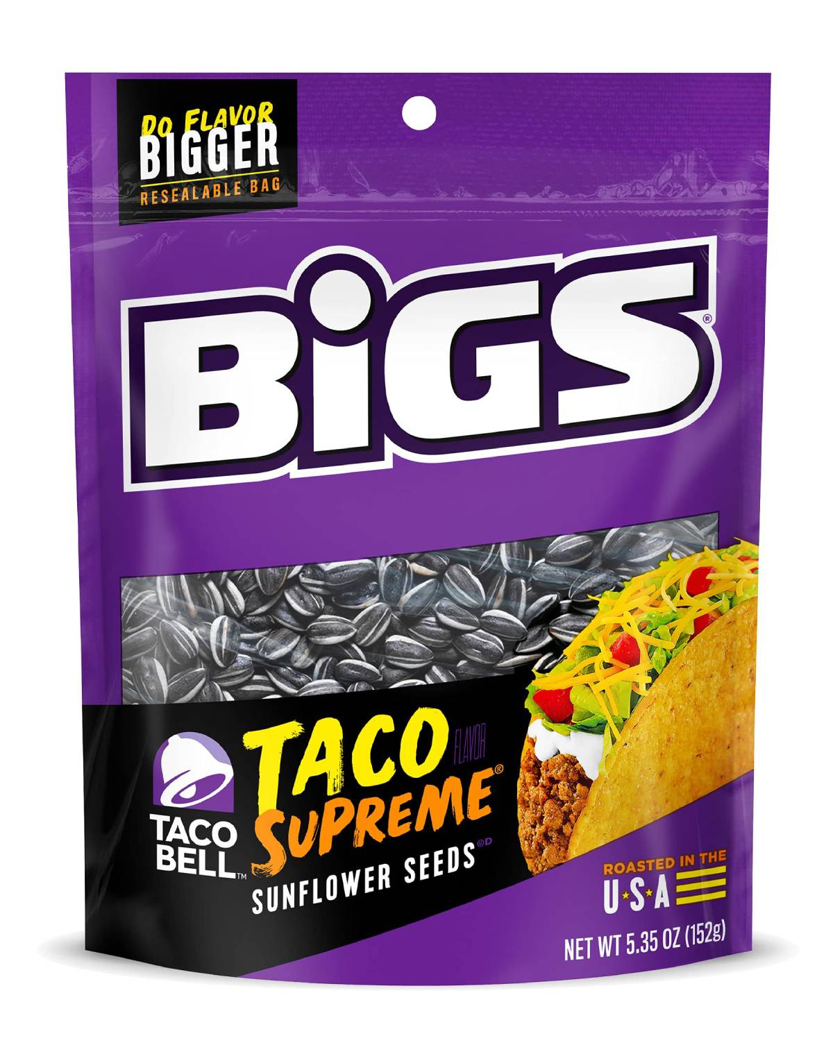 Bigs Sunflower Seeds Taco Bell Taco Supreme - Solsikkefrø med Tacosmak 152 gram