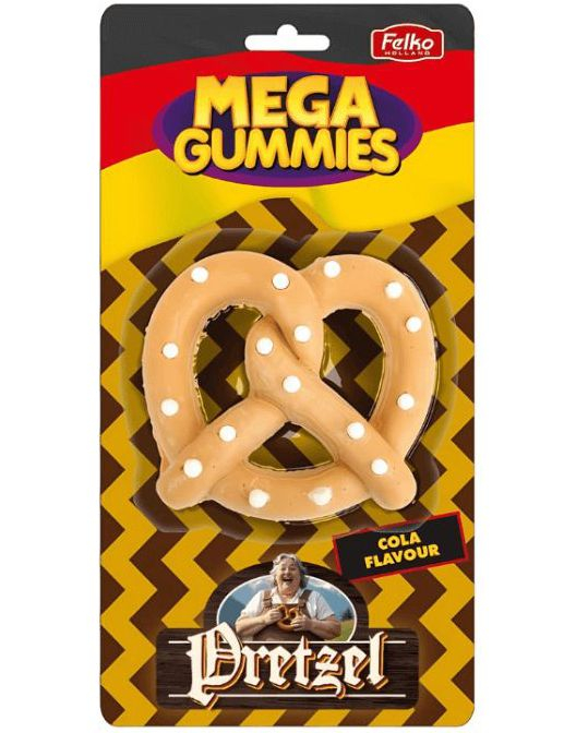 Mega Gummies German Pretzel - Vingummi Saltkringle med Colasmak 120 gram