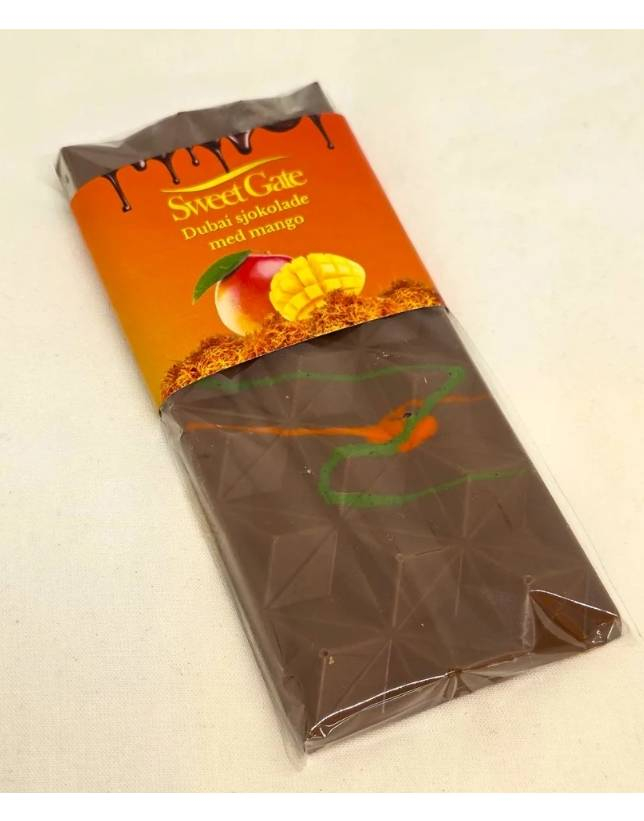 Sweet Gate Håndlaget Dubai Sjokolade med Mango 80 gram