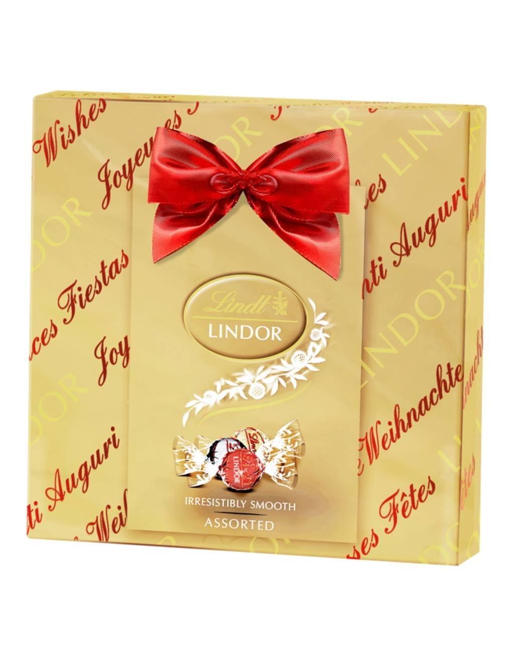 Lindt Lindor Assorted Milk Chocolate Truffles Gift Wrapped Box - Assorterte Sjokoladetrøfler med Fyll i Gaveeske 287 gram