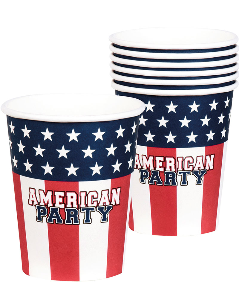10 stk Pappkrus 250 ml - American Party