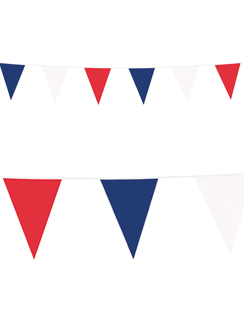 Rødt, Hvitt og Blått Flaggbanner 10 meter