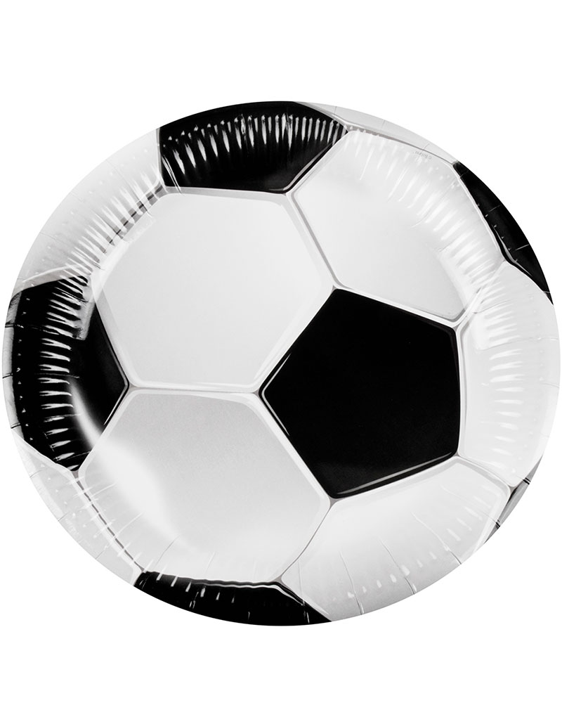 10 stk Papptallerkener 23 cm - Fotballparty