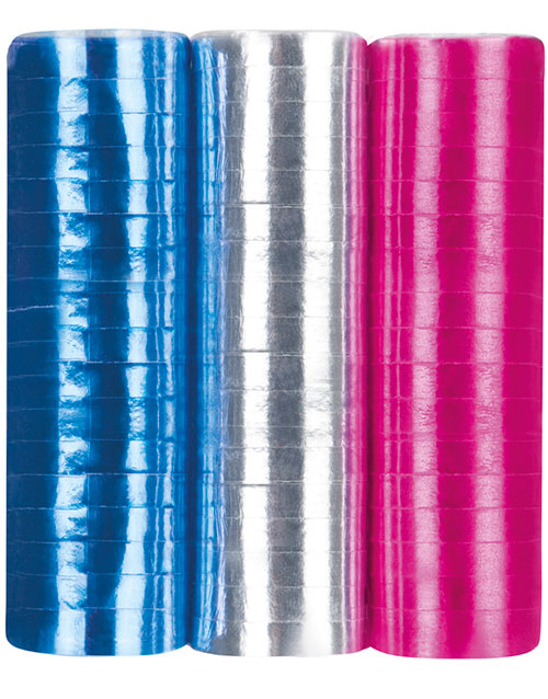 Blå, Rosa og Sølvfarget Serpentiner 4 meter