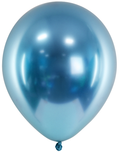 50 stk 30 cm - Blå Glossy Mirror Ballonger