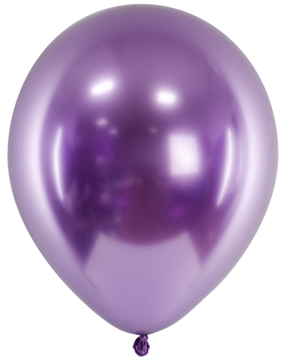 50 stk 30 cm - Lilla Glossy Mirror Ballonger