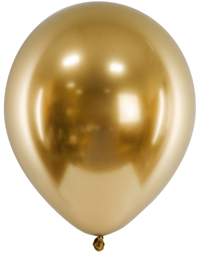 50 stk 30 cm - Gullfargede Glossy Mirror Ballonger