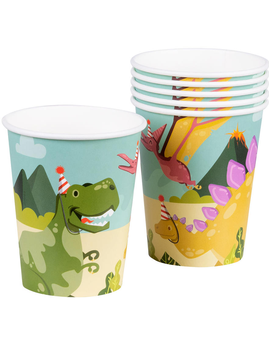 Bilde av 10 Stk Pappkrus 250 Ml - Dinosaur Fest