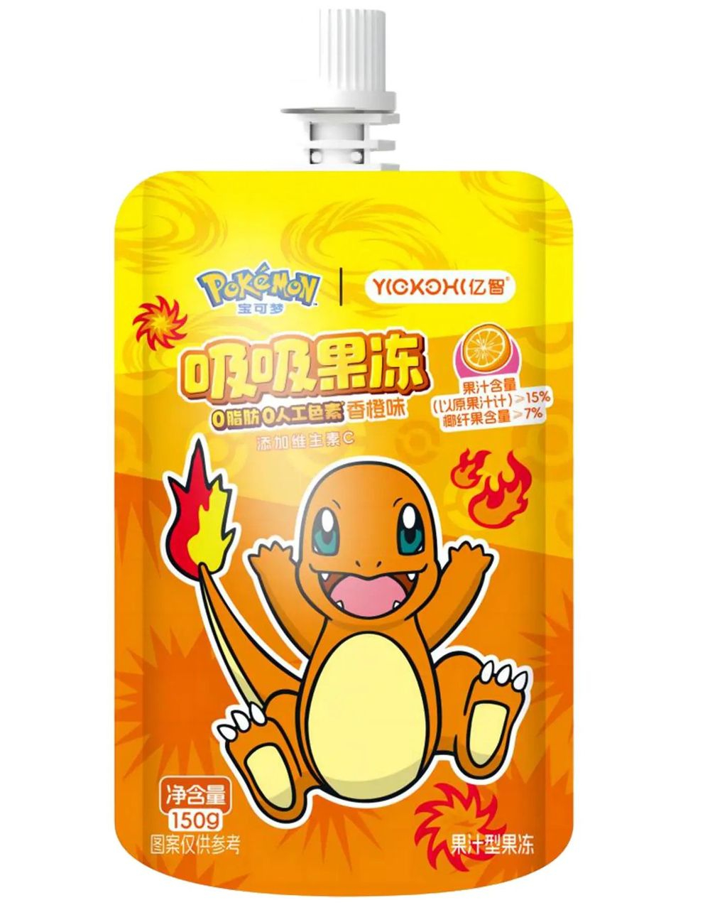 Pokemon Inhales Jelly Orange Flavour - Geledrikke med Appelsinsmak 150 gram (Asia Import)