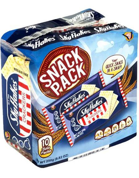 10 pk M.Y SAN Skyflakes Crackers Snack Pack 10x25 gram (Filippinsk)