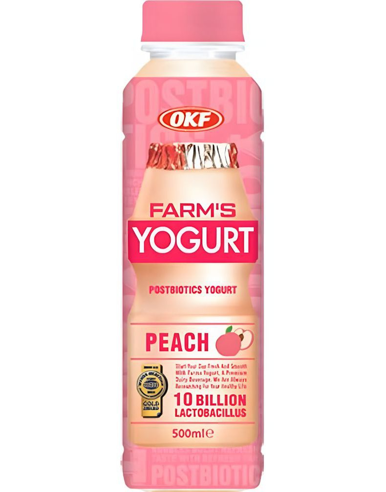 OKF Farm's Yogurt peach - Drikkeyoghurt med Ferskensmak 350 ml (Korea)