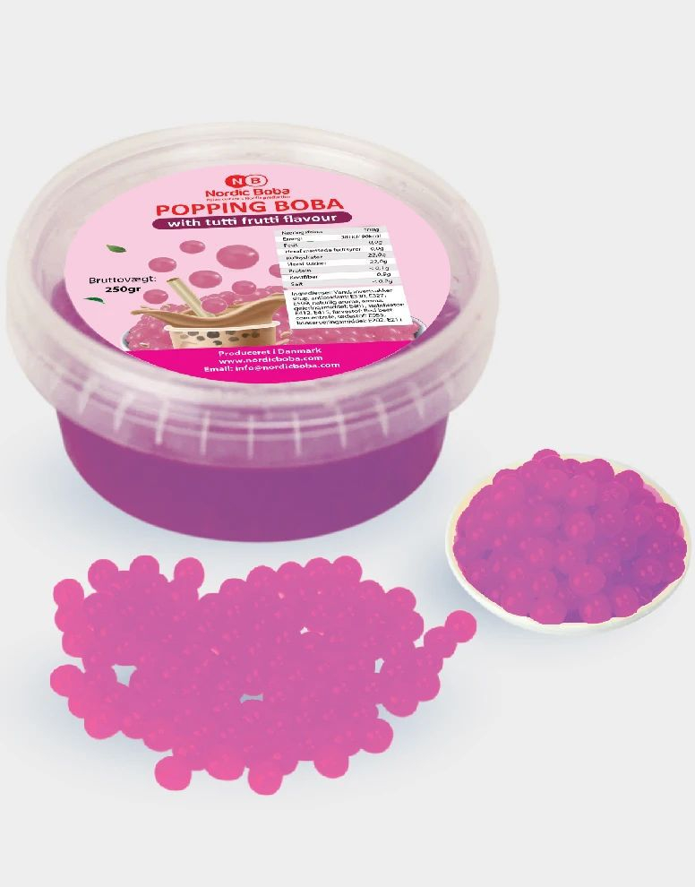 Popping Boba med Tutti Fruttismak - Nordic Boba 250 gram