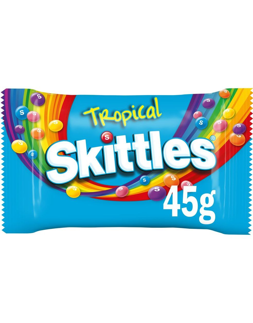 Skittles Tropical - Tyggepastiller med Forskjellige Tropiske Smaker 45 gram