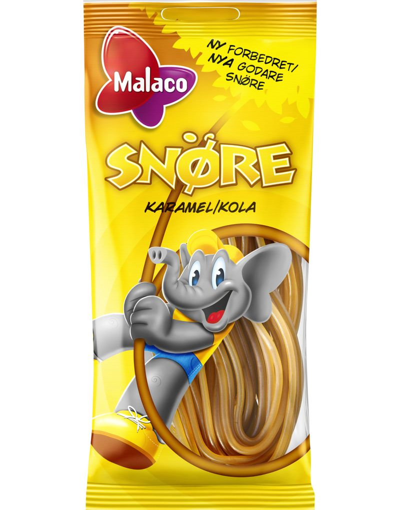Pose med Malaco Karamellsnøre 94 gram
