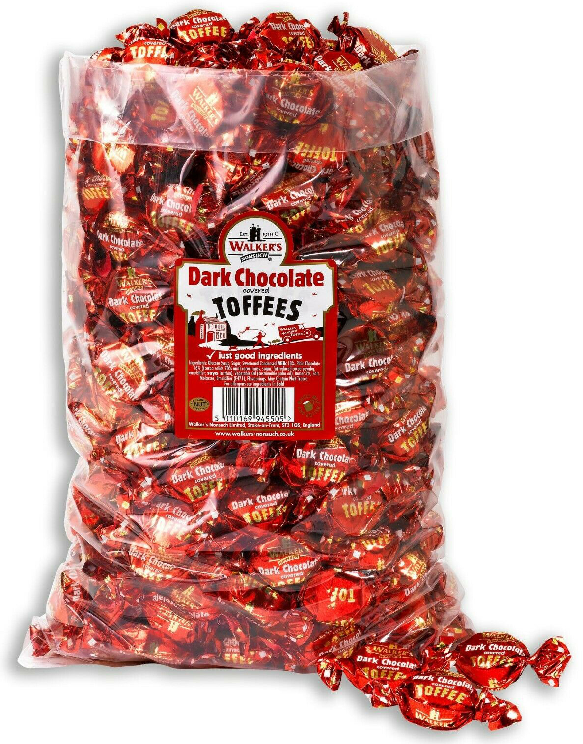 2,5 kg Walkers Dark Chocolate Covered Toffee - Stor Pose