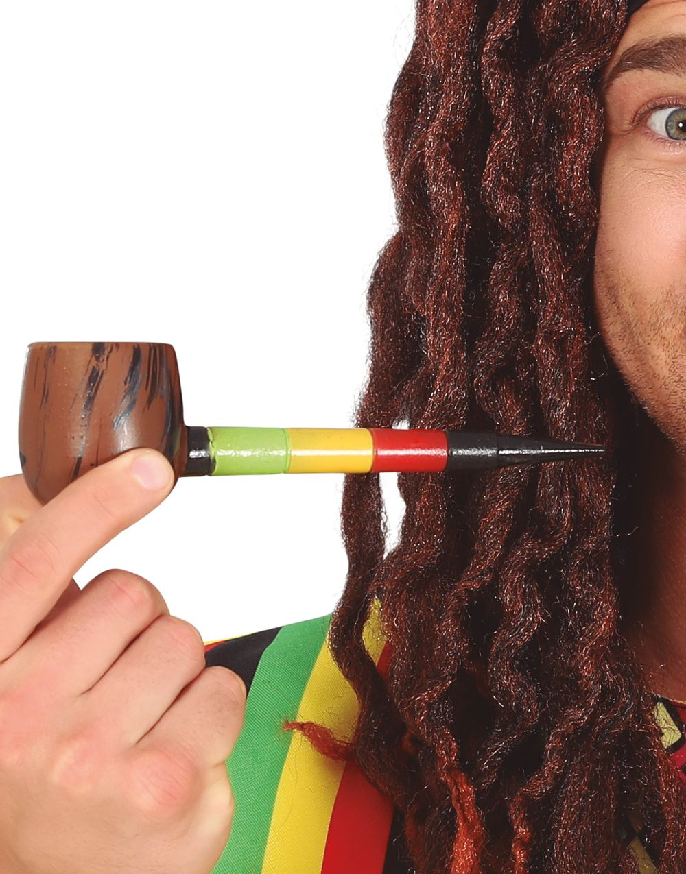 Rastafari Pipe 18 cm - Kostymetilbehør