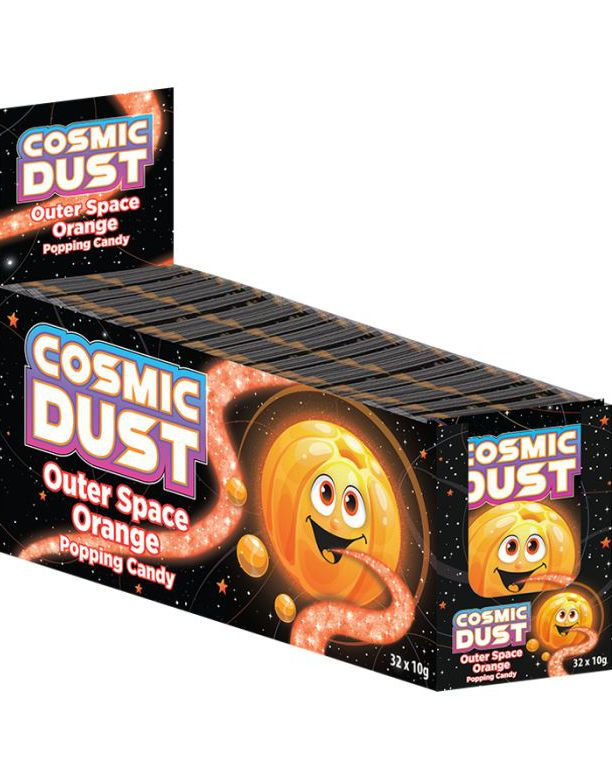 32 stk Cosmic Dust Popping Candy Appelsinsmak - Hel Eske 320 gram (USA Import)