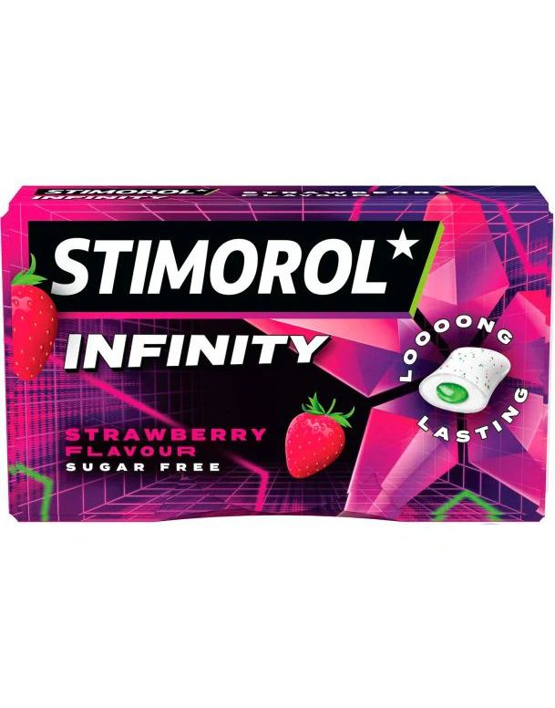 Stimorol Max Splash Strawberry Lime - Jordbær og Lime Tyggegummi med Fyll