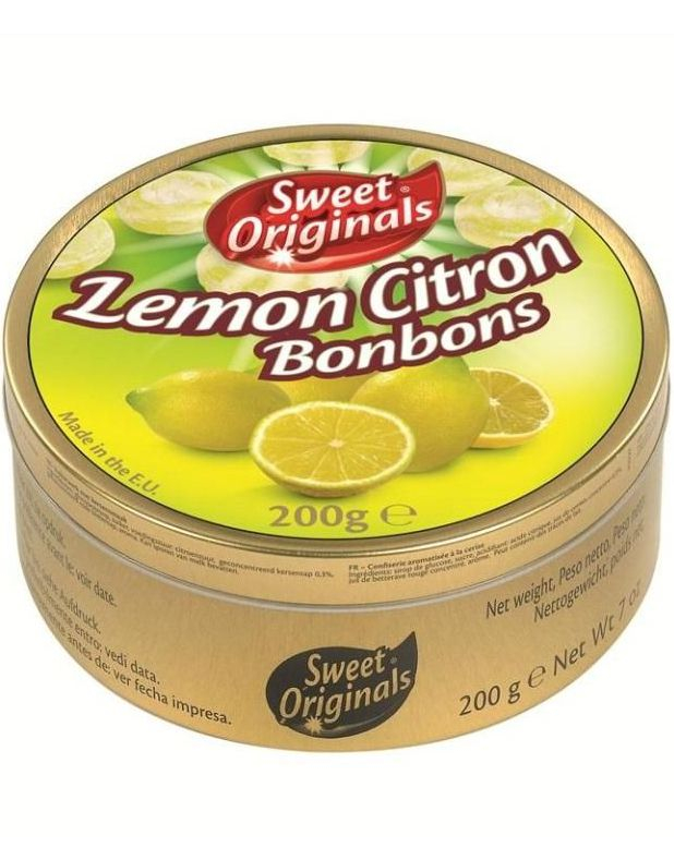 Sweet Originals Sitronsukkertøy i Metallboks 200g
