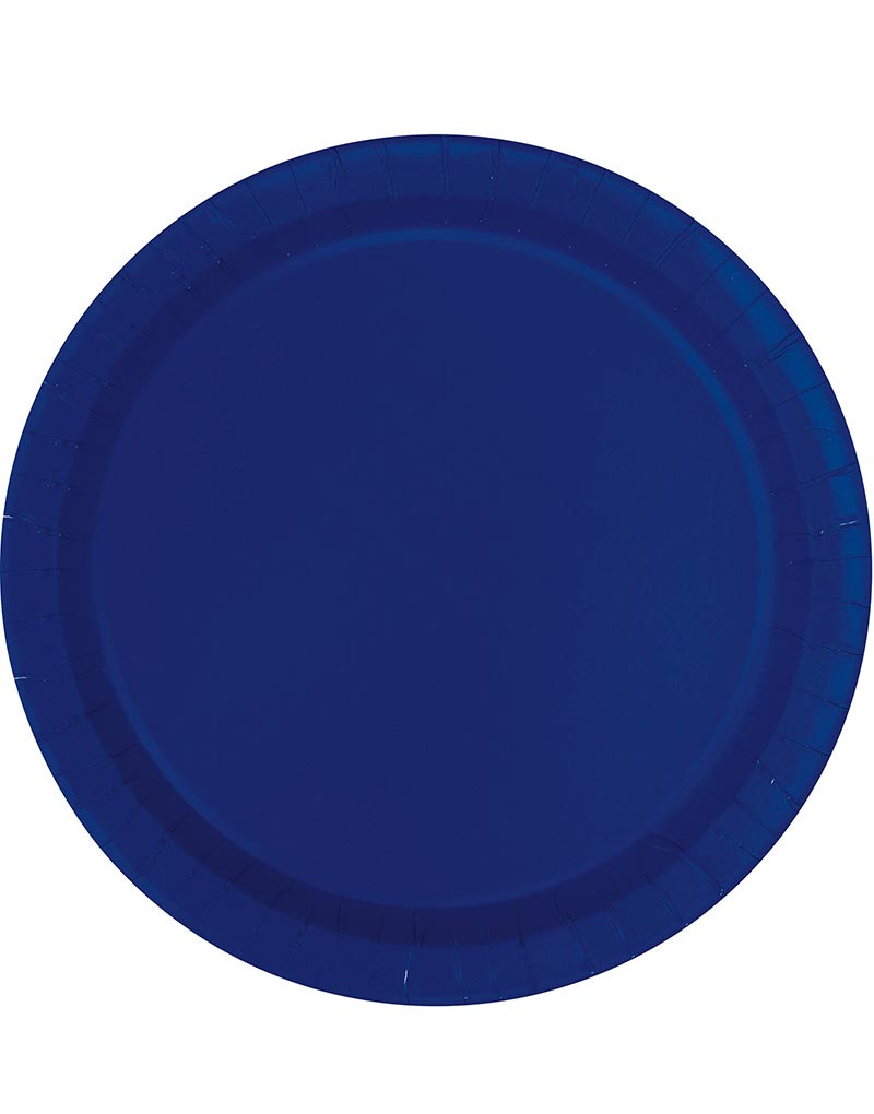 16 stk Marineblå Papptallerkener 22 cm