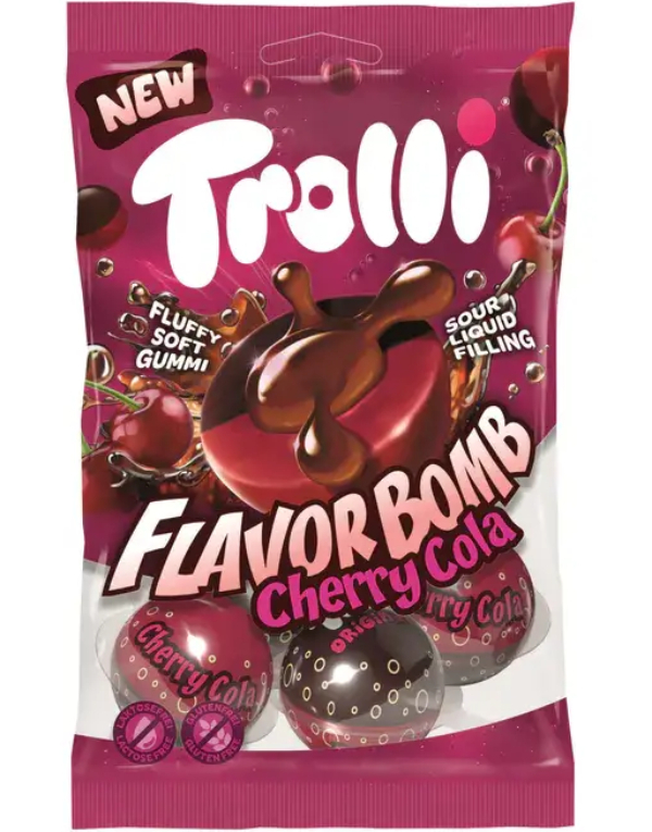 Trolli Flavour Bomb Cherry Cola - Gelegodteri med Cherry Cola 75 gram