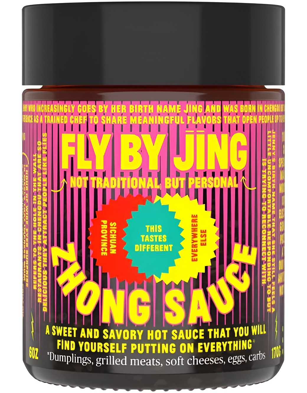 Fly By Jing Sweet & Spicy Zhong - PREMIUM Søt, Fyldig og Syrlig Chilisaus 170 gram (USA)
