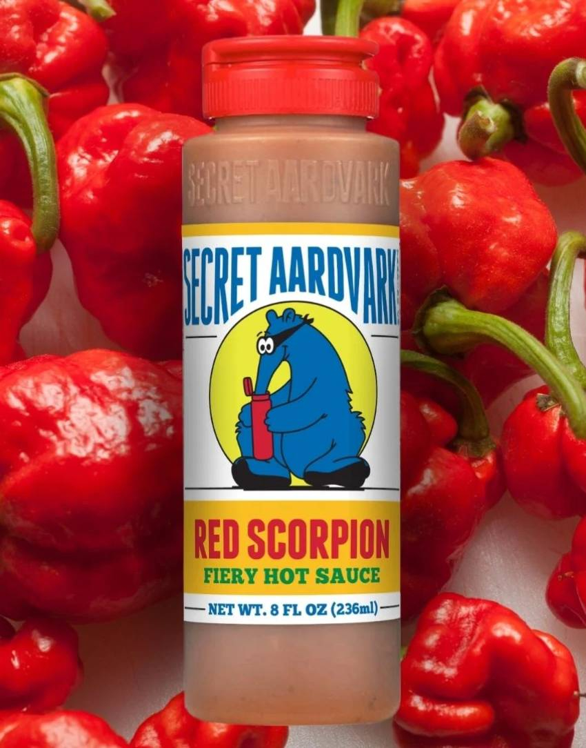 Secret Aardvark Red Scorpion Fiery Hot Sauce - Kjempesterk Scorpion Pepper Chilisaus 236 ml (USA)