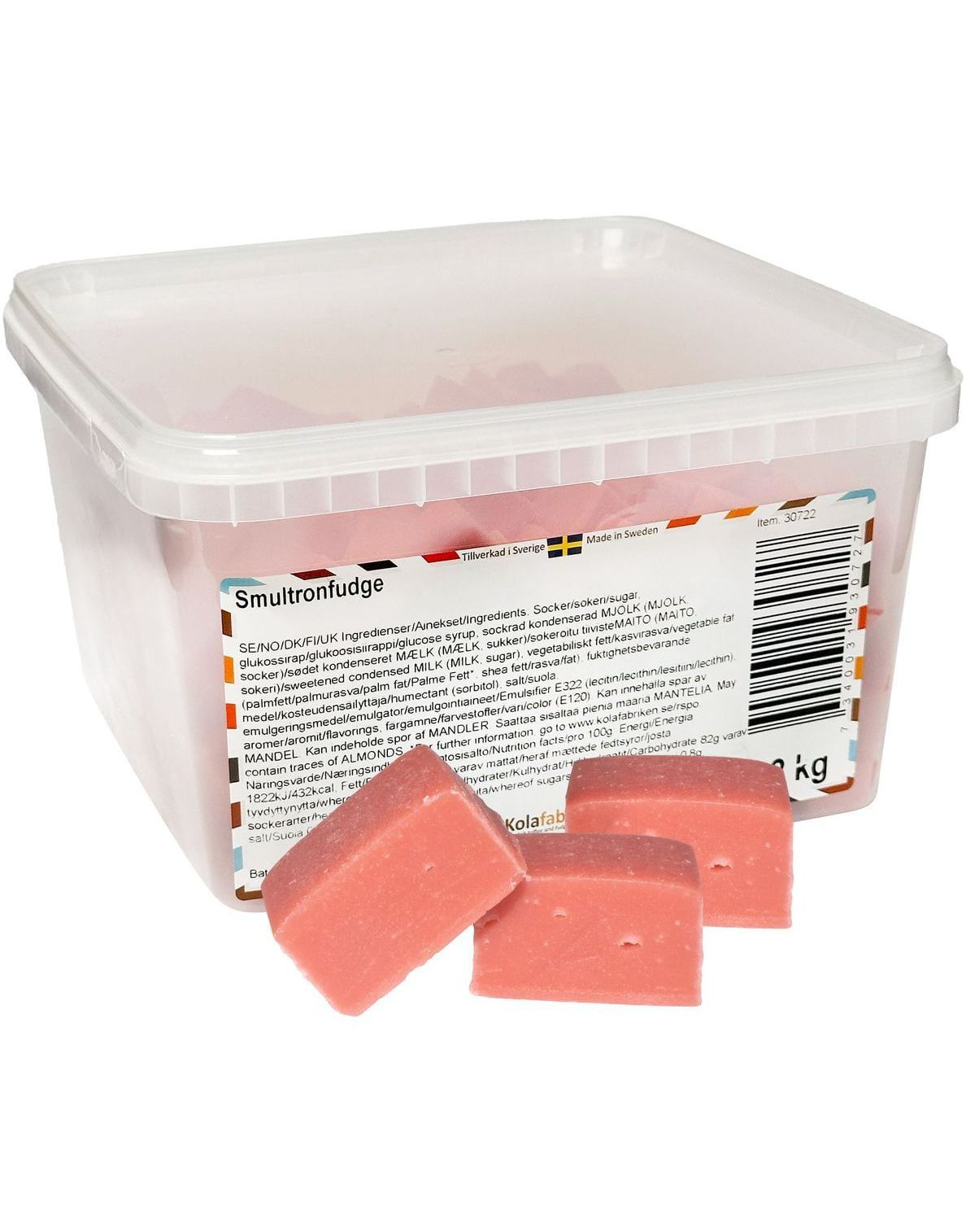 2 kg Fudge med Markjordbærsmak