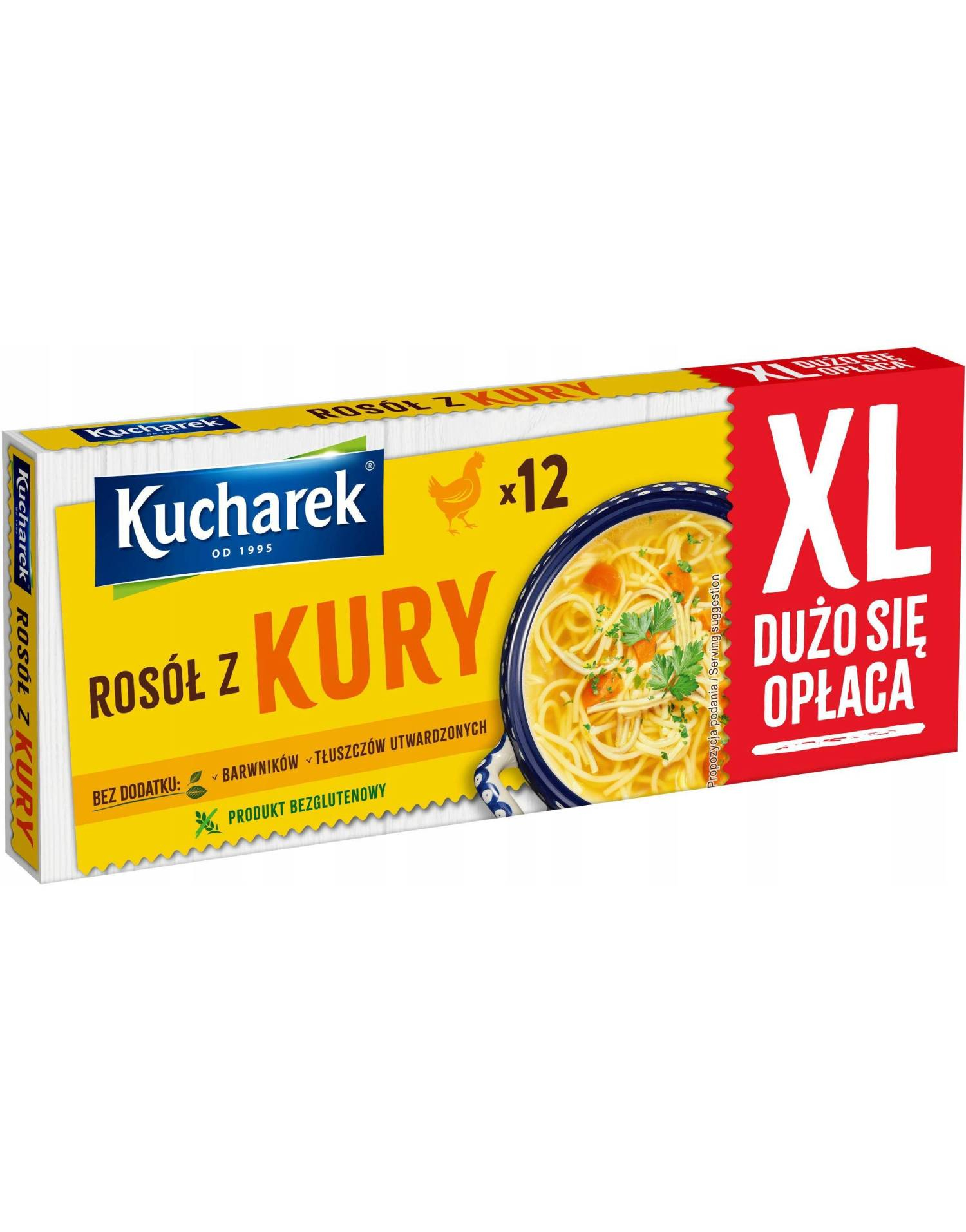 Kucharek Chicken Bouillon - 12 stk Kylling Buljongterninger 120 gram (Polen)