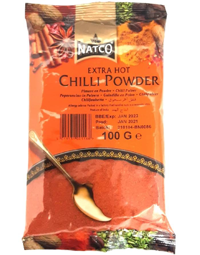 Extra Hot Chili Powder - NATCO 100 gram (India)