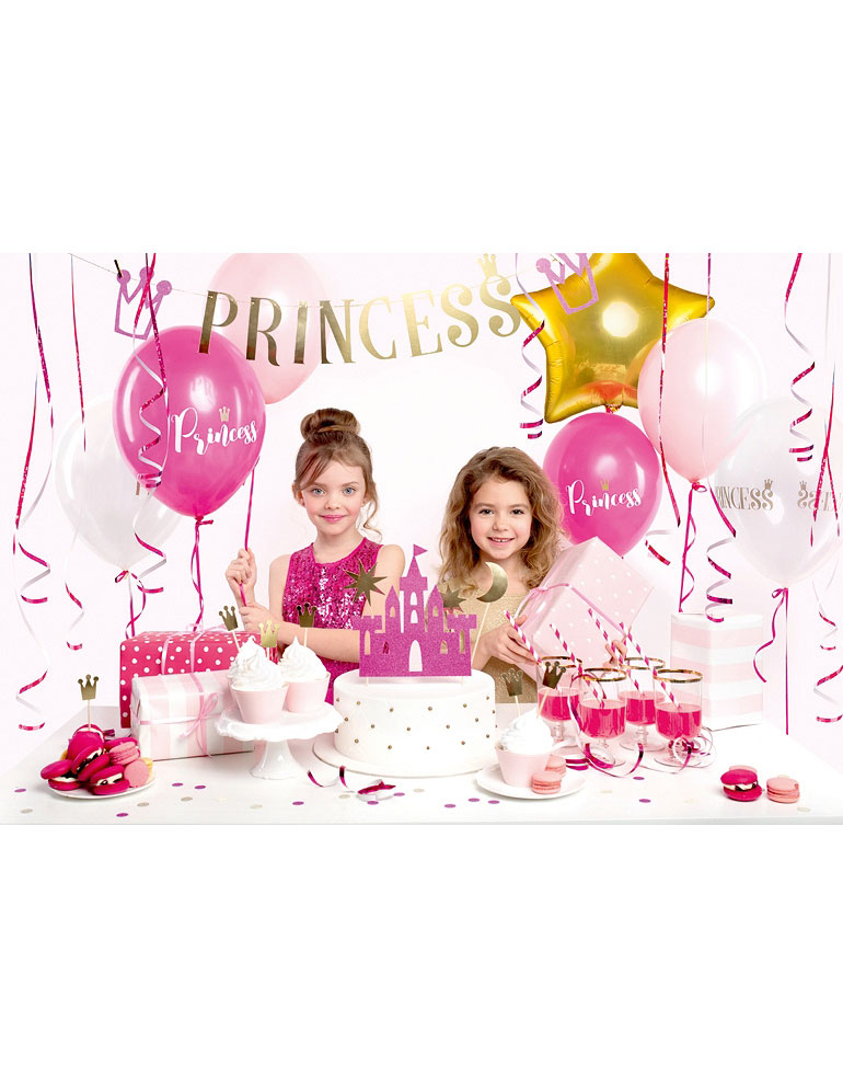 Komplett Rosa Dekorasjonsett 31 Deler - Glitter Prinsesse