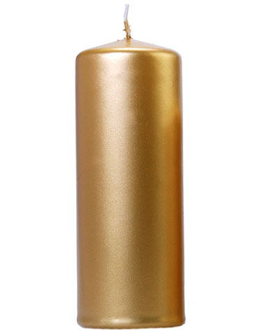 6 stk Metallisk Gullfarget Kubbelys 15x6 cm