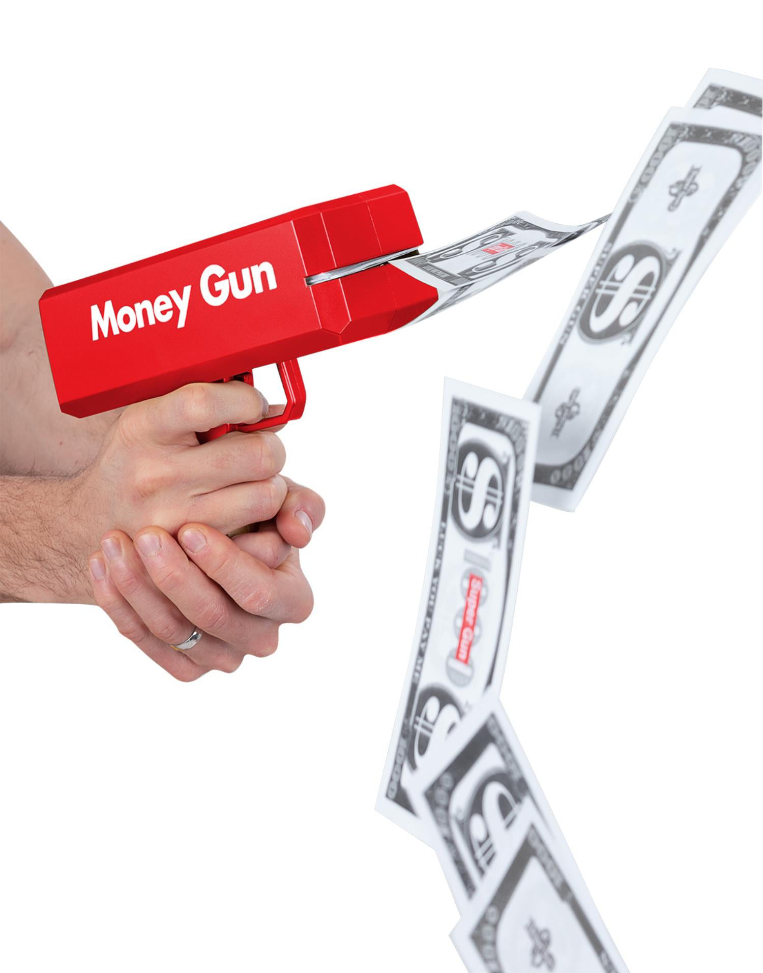 Make it Rain Money Gun / Cash Gun - Med 100 Pengelapper