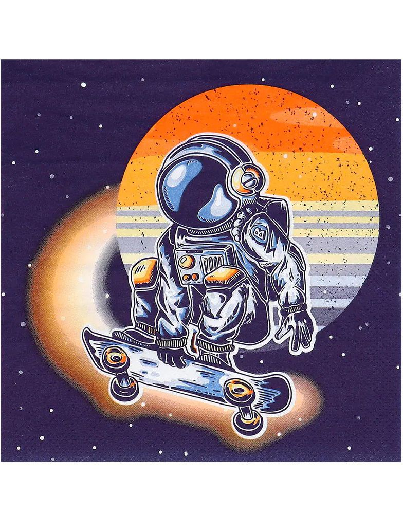 20 stk 3-Lags Servietter 33x33 cm - Astronaut Party