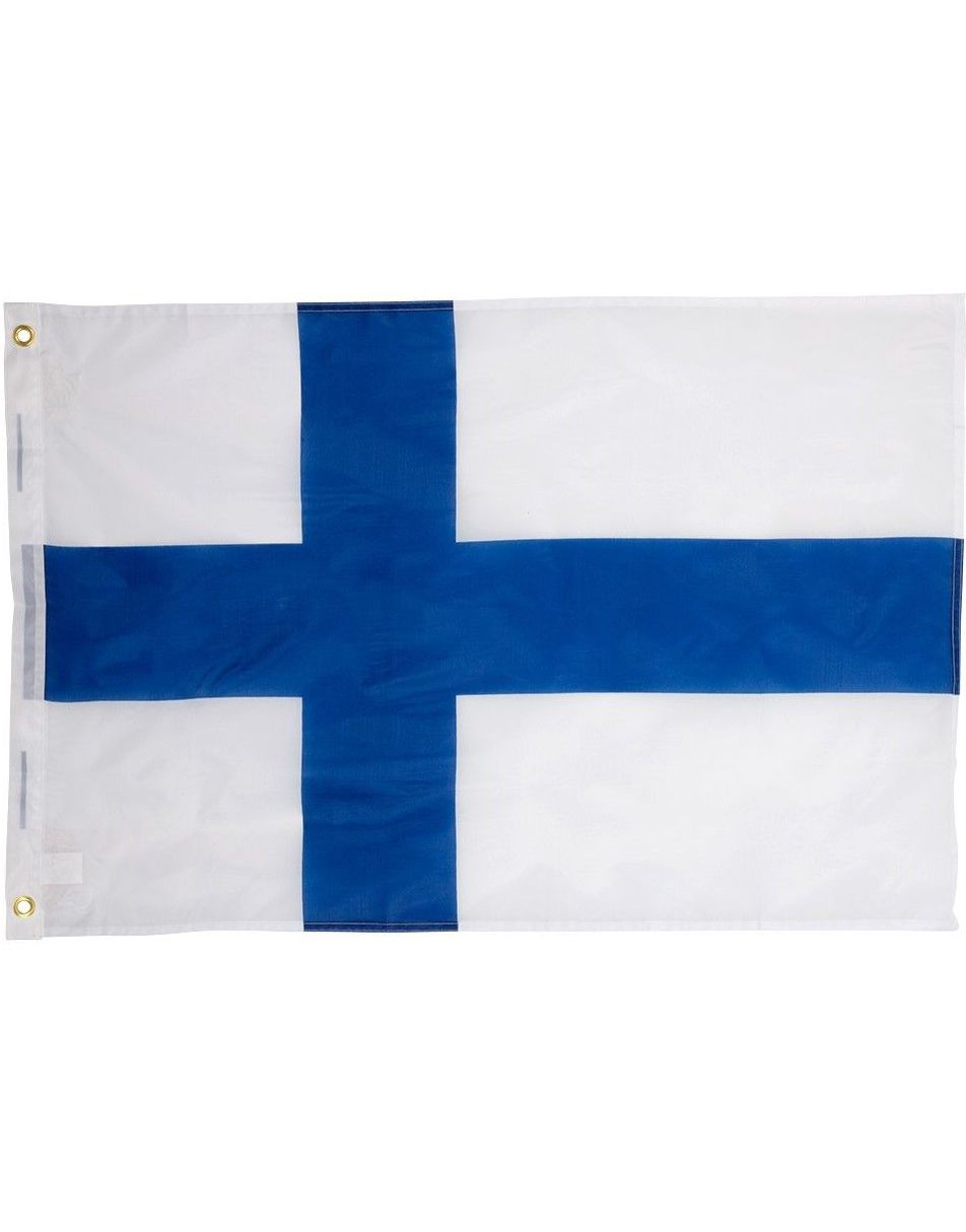 Stort Finsk Flagg 60x90 cm